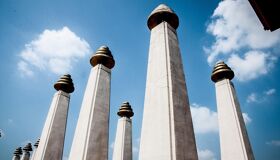 Pillars at Temple in Thailand